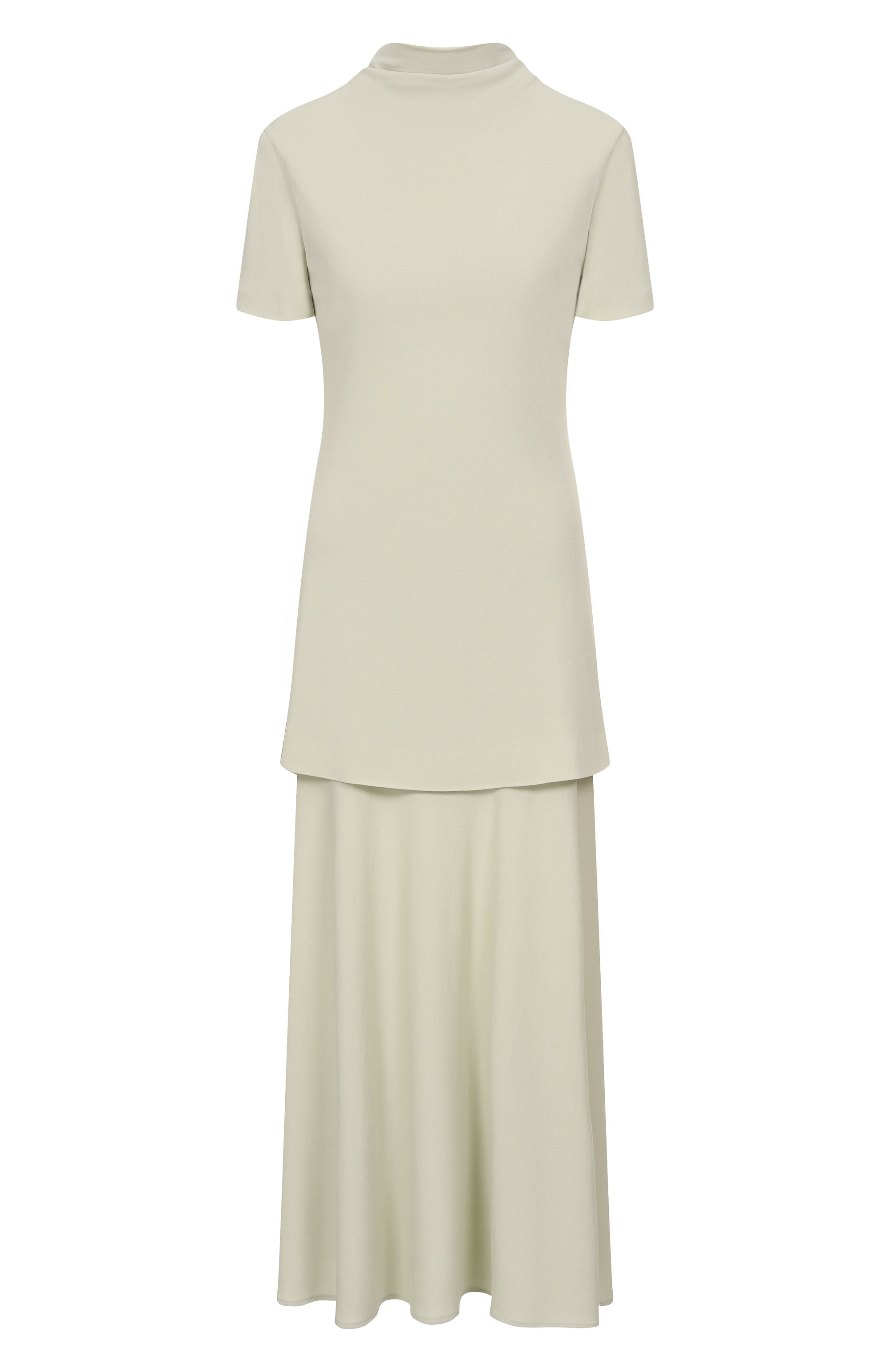 Платье из вискозы JIL SANDER зеленого цвета по цене 184000 руб., арт. J04CT0111/J65016, фото 1 Платье из вискозы JIL SANDER, арт. J04CT0111/J65016, фото 1