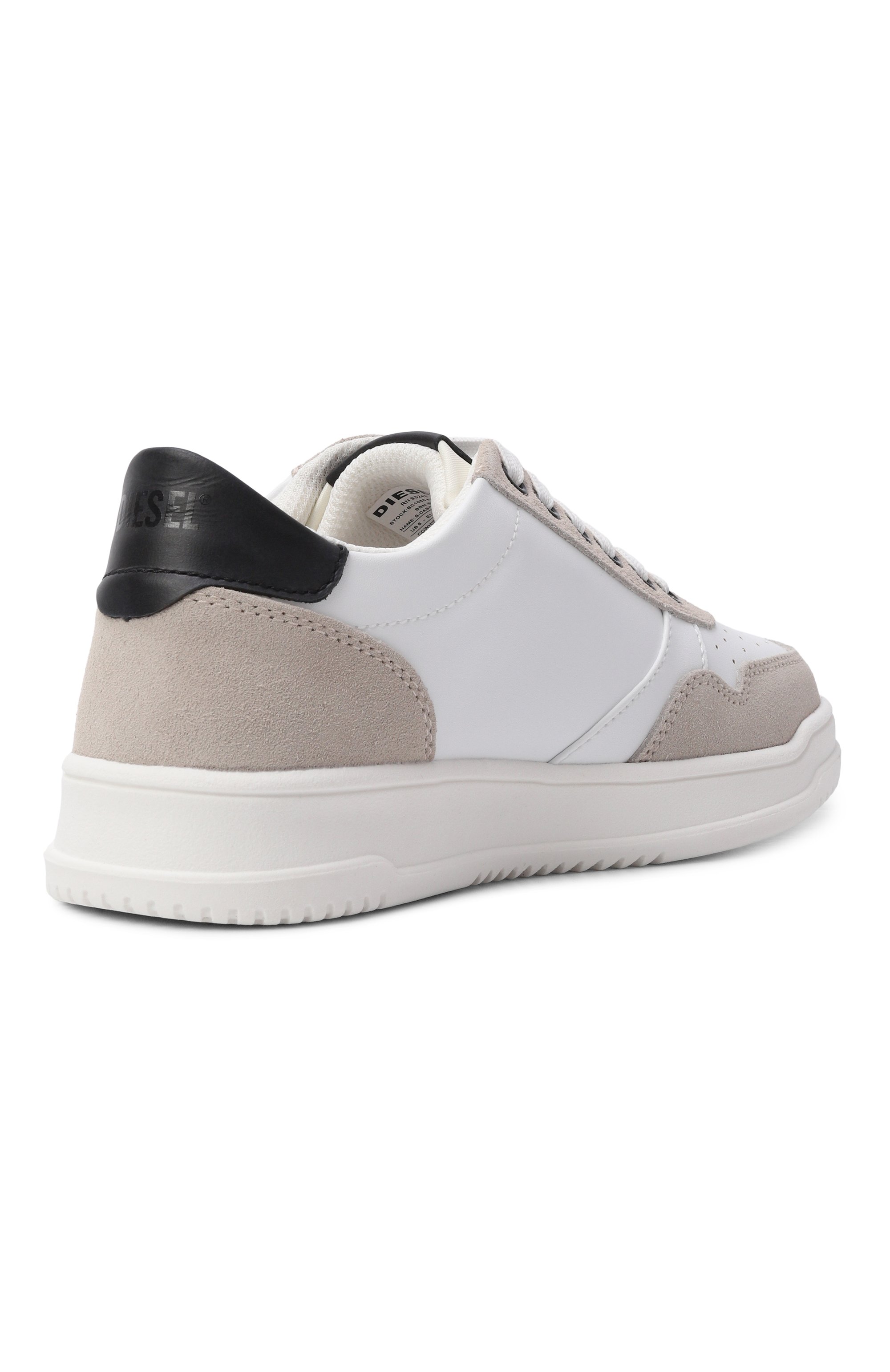 Кожаные кеды s-causcoun DIESEL белого цвета по цене 11950 руб., арт. BC1055/KF021_001, фото 3 Кожаные кеды s-causcoun DIESEL, арт. BC1055/KF021_001, фото 3