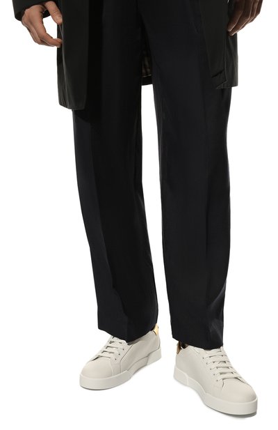 Кожаные кеды portofino DOLCE & GABBANA белого цвета по цене 73200 руб., арт. CS1761/AH136, фото 3 Кожаные кеды portofino DOLCE & GABBANA, арт. CS1761/AH136, фото 3