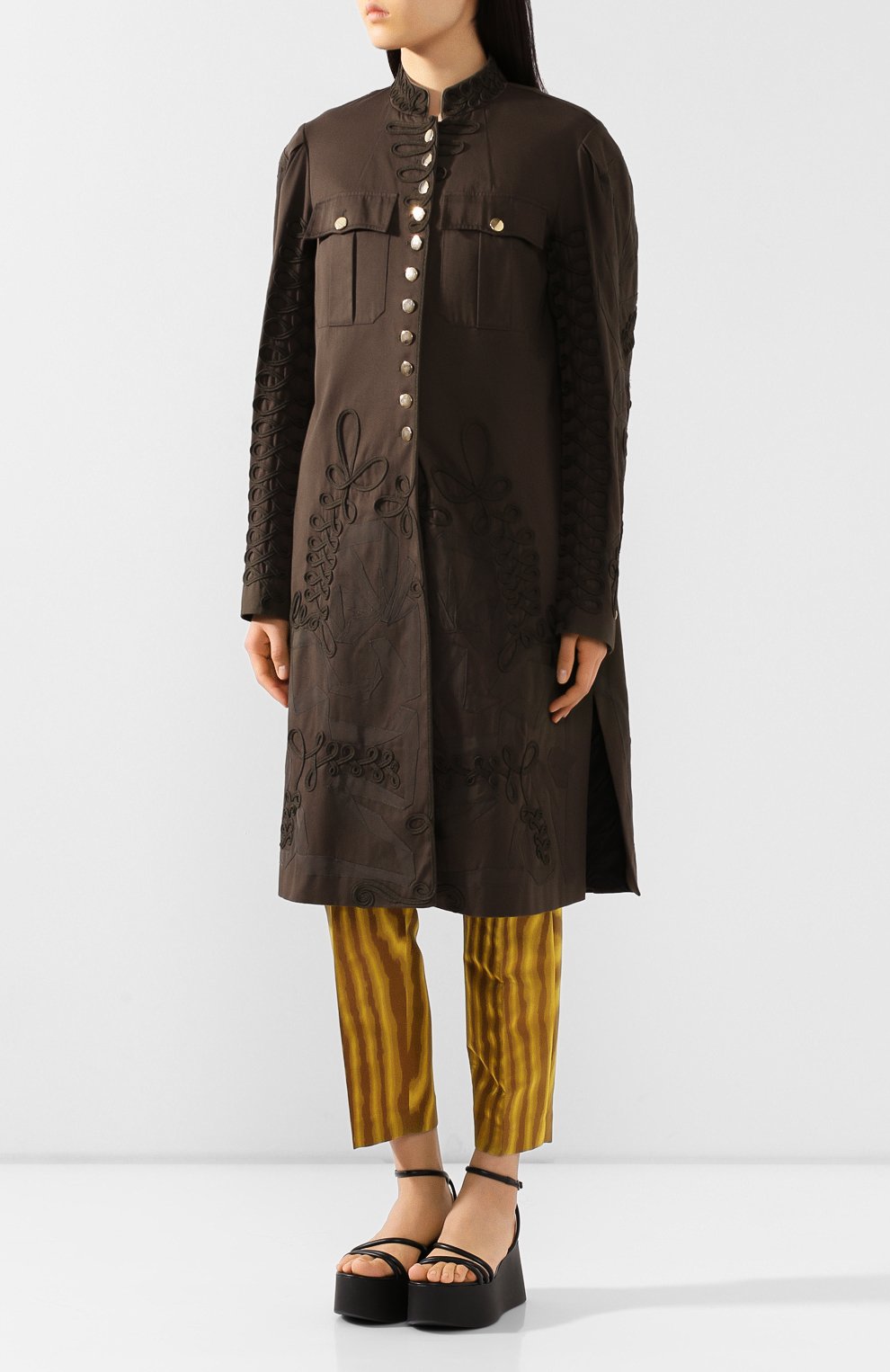 Хлопковое пальто DRIES VAN NOTEN, арт. 201-10275-9292, фото 3