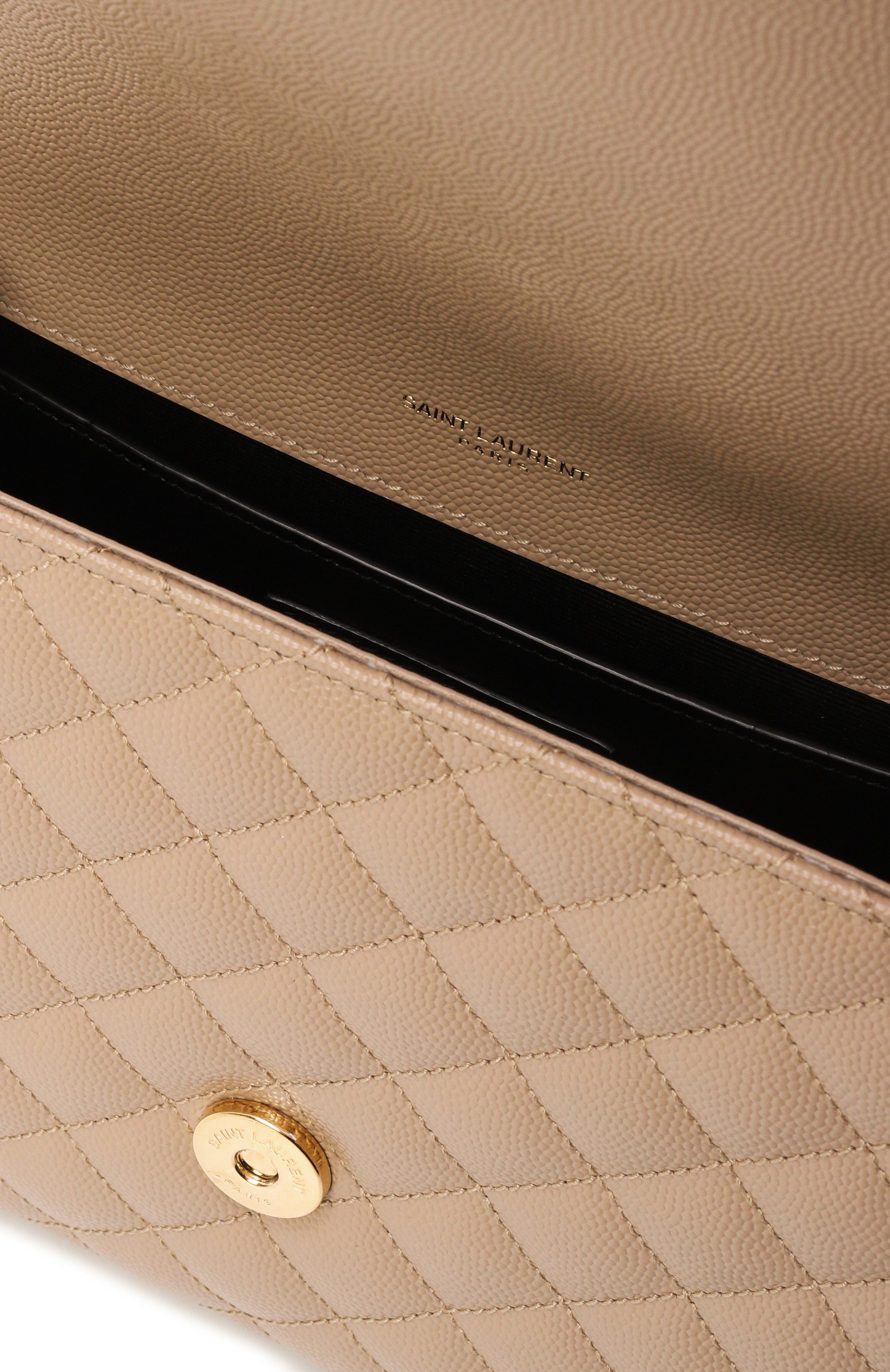 Сумка monogram envelope medium SAINT LAURENT светло-бежевого цвета по цене 385000 руб., арт. 600185/B0W91, фото 5 Сумка monogram envelope medium SAINT LAURENT, арт. 600185/B0W91, фото 5