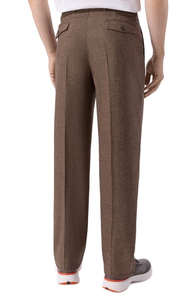 Шерстяные брюки 12 STOREEZ коричневого цвета по цене 37000 руб., арт. 135679, фото 4 Шерстяные брюки 12 STOREEZ, арт. 135679, фото 4