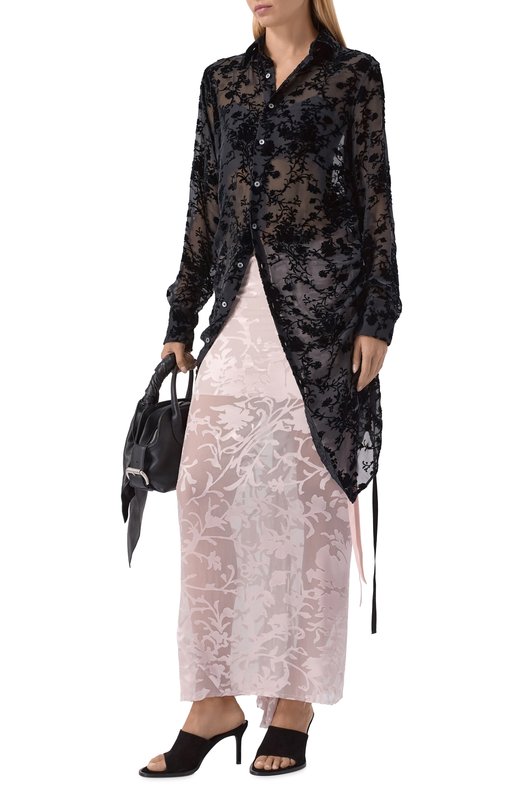 Юбка из вискозы и шелка Ann Demeulemeester B0010457/FA715 Розовый  B0010457/FA715 Фото 2