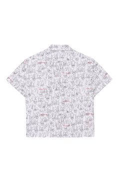 Детское хлопковая рубашка MARNI черно-белого цвета, арт. M01373/M00U8 | Фото 2 (Материал внешний: Хлопок; Рукава: Короткие; Случай: Повседневный; Ростовка одежда: 4 года | 104 см, 6 лет | 116 см, 8 лет | 128 см, 10 - 11 лет | 140 - 146см, 13 - 15 лет | 158 см, 16 лет | 164 см)
