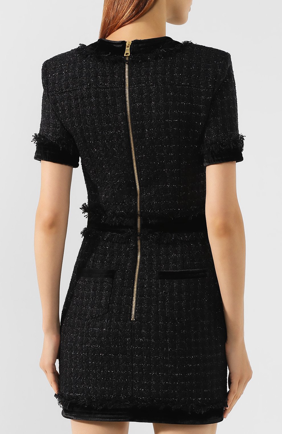 Платье BALMAIN черного цвета по цене 238500 руб., арт. SF16150/226C, фото 4 Платье BALMAIN, арт. SF16150/226C, фото 4