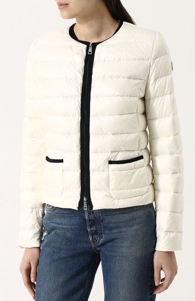 Стеганый пуховик на молнии с круглым вырезом MONCLER, арт. D1-093-45327-99-53048, фото 3