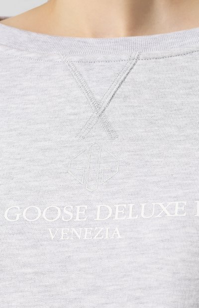 Хлопковый пуловер с логотипом бренда GOLDEN GOOSE DELUXE BRAND, арт. G33WP027.A1, фото 5