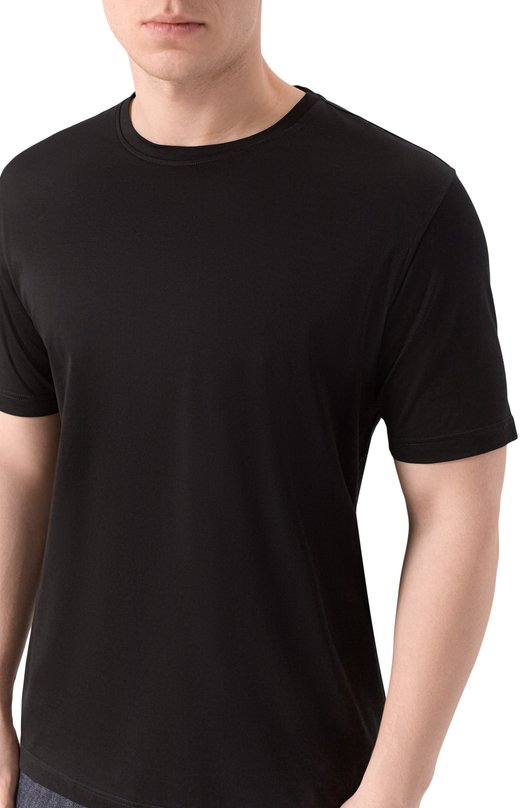 Хлопковая футболка Corneliani 27G500/2725000 Чёрный  27G500/2725000 Фото 5