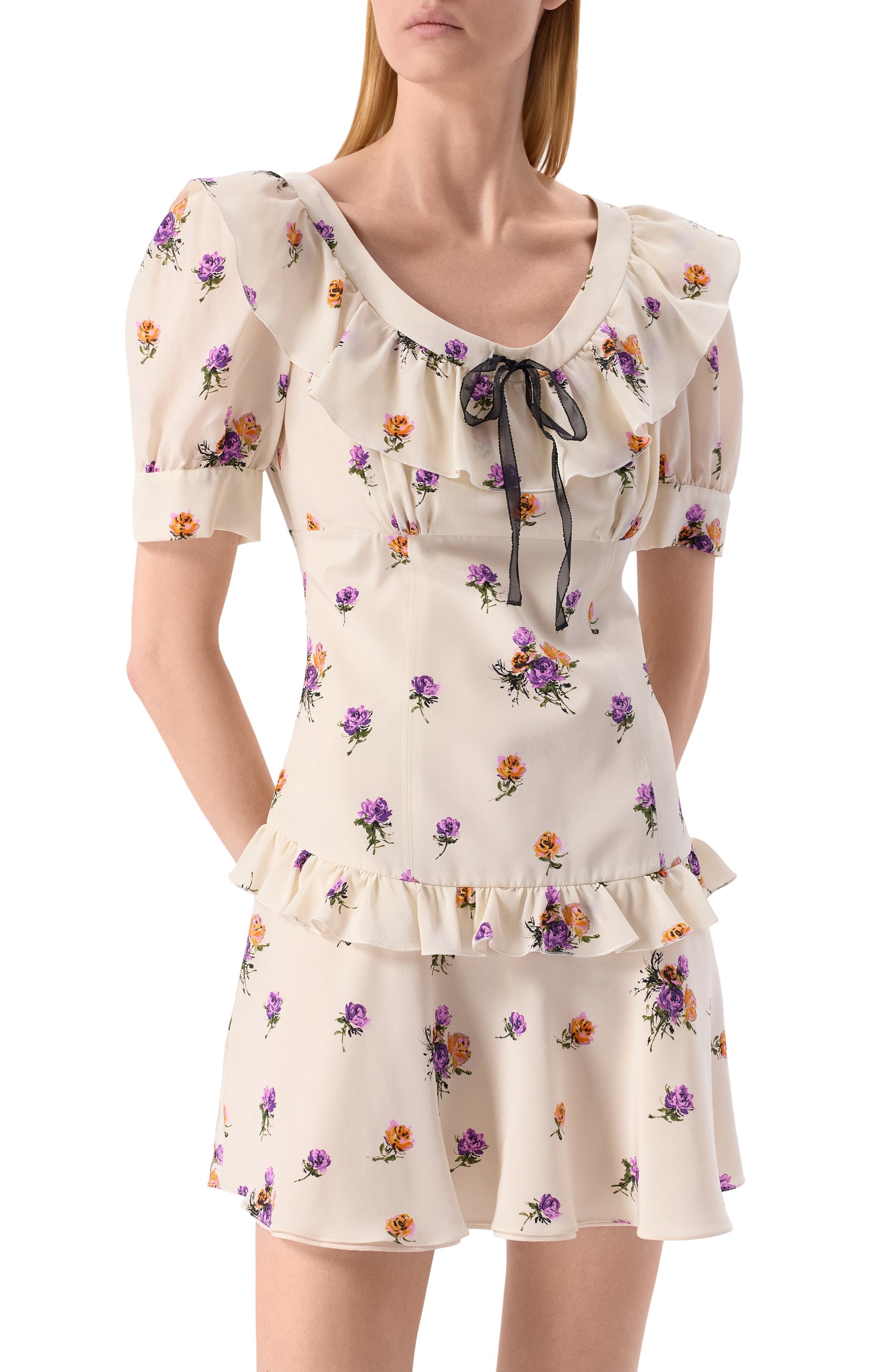 Шелковое платье ALESSANDRA RICH, арт. FABX4002-F4466, фото 3