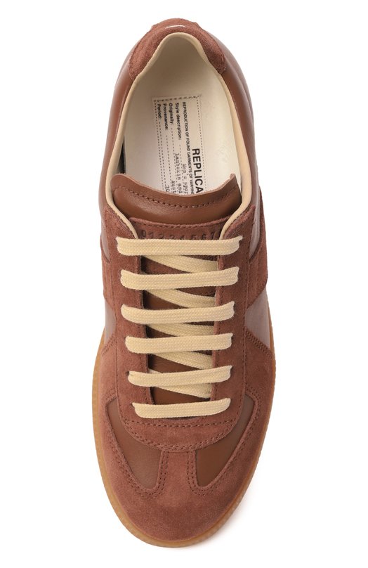 Кожаные кеды Replica Maison Margiela S58WS0109/P1895 Коричневый  S58WS0109/P1895 Фото 6