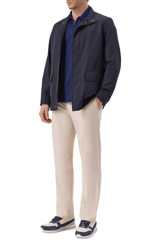 Хлопковые брюки Berwich SPIAGGIA 20/TECH01 Кремовый  SPIAGGIA 20/TECH01 Фото 2