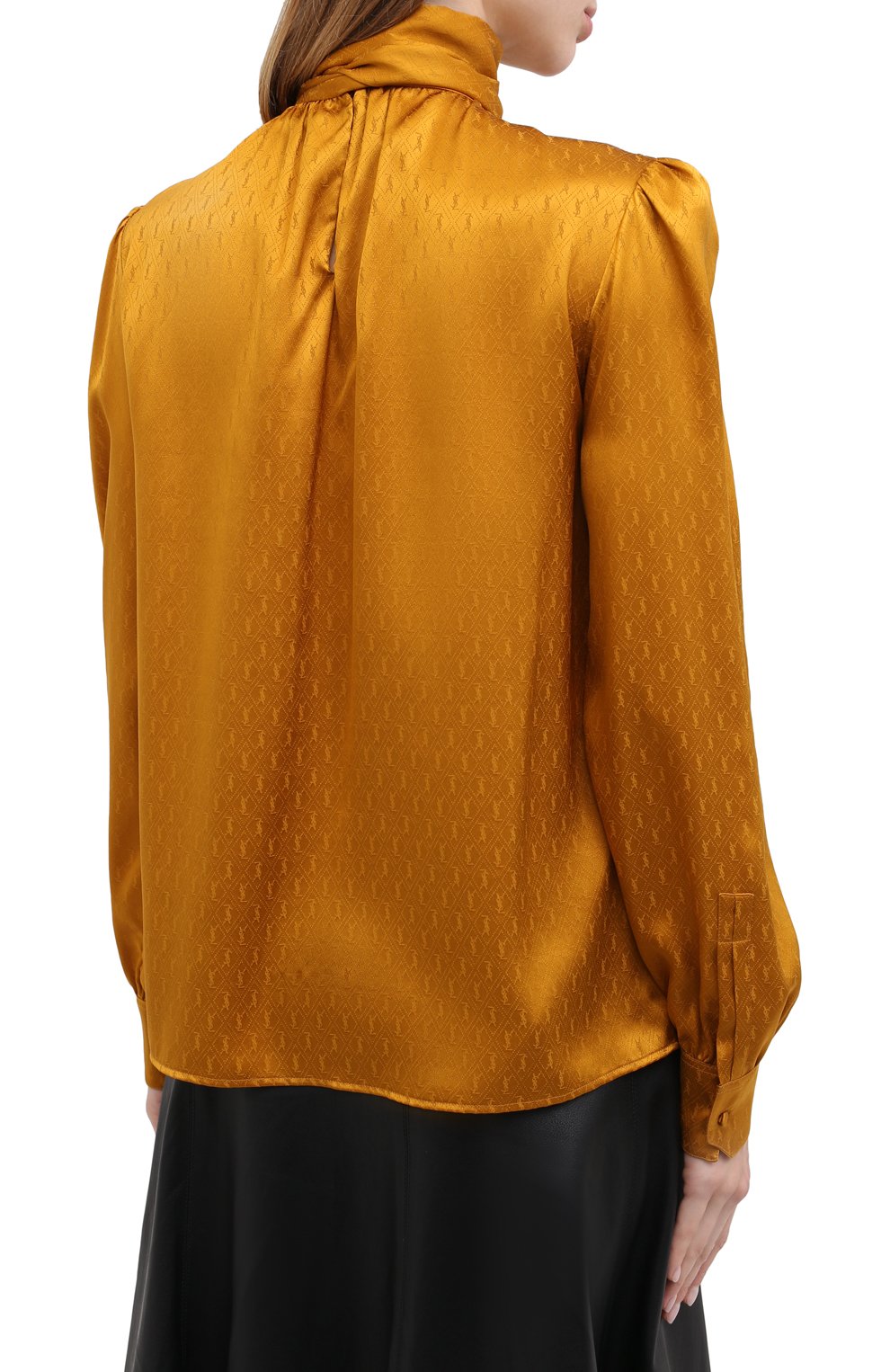 Шелковая блузка SAINT LAURENT, арт. 642360/Y8B58, фото 4