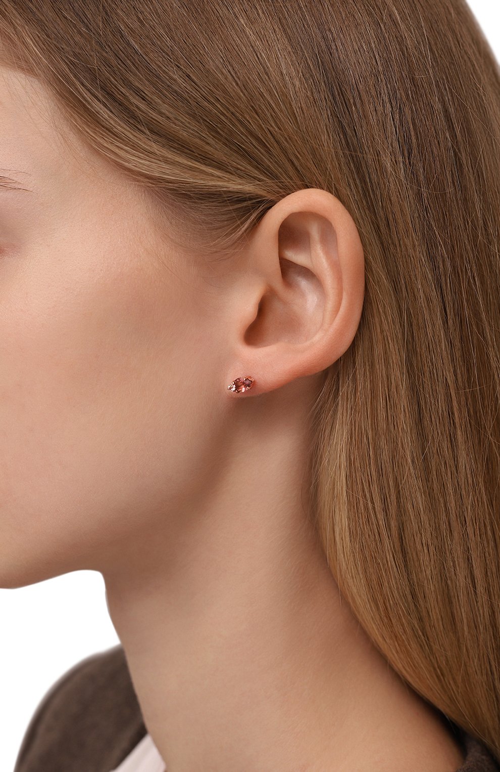 Серьги-пусеты с розовым турмалином MOONKA, арт. ec-ser-tur, фото 2