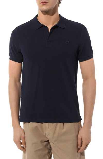 Хлопковое поло VILEBREQUIN темно-синего цвета по цене 17050 руб., арт. PALATIN/H2N00, фото 3 Хлопковое поло VILEBREQUIN, арт. PALATIN/H2N00, фото 3