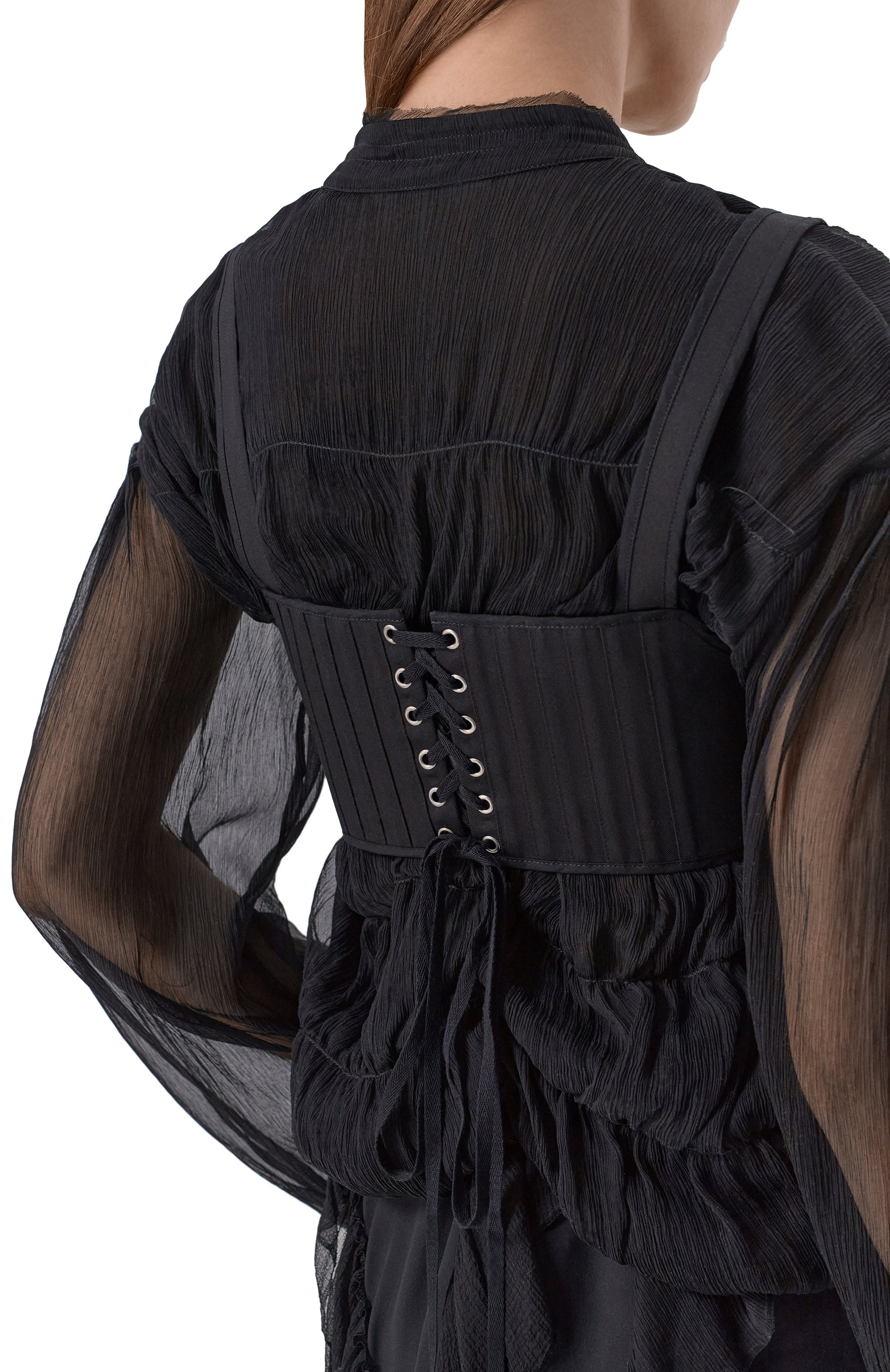 Хлопковый топ ANN DEMEULEMEESTER черного цвета по цене 78750 руб., арт. B0014031/FA709, фото 5 Хлопковый топ ANN DEMEULEMEESTER, арт. B0014031/FA709, фото 5