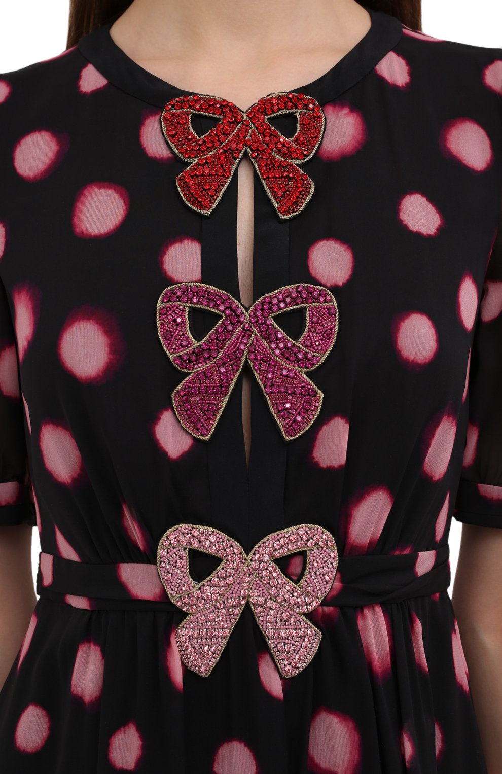 Шелковое платье SALONI разноцветного цвета по цене 118000 руб., арт. 10615-129/100-R/1632/02/5460/5461/5462, фото 5 Шелковое платье SALONI, арт. 10615-129/100-R/1632/02/5460/5461/5462, фото 5