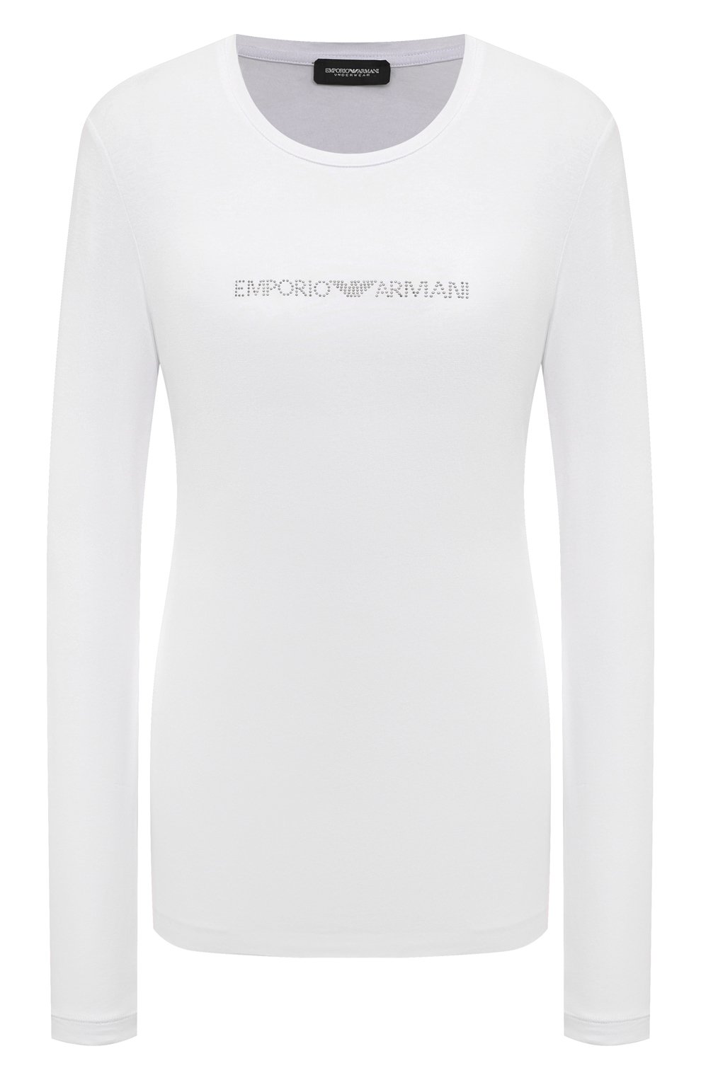 Хлопковый лонгслив EMPORIO ARMANI белого цвета по цене 7875 руб., арт. 163229/4F223, фото 1 Хлопковый лонгслив EMPORIO ARMANI, арт. 163229/4F223, фото 1