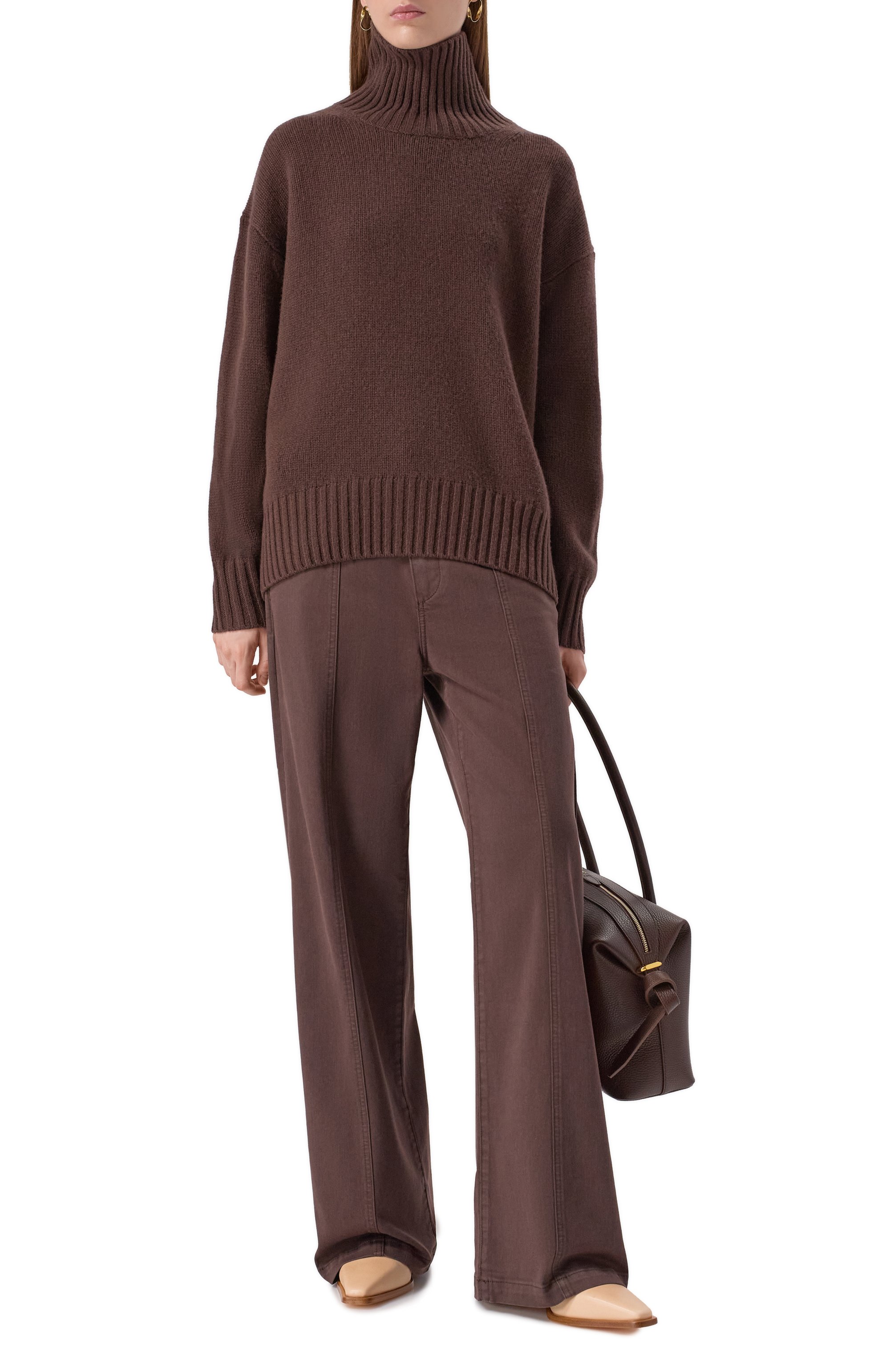 Кашемировый свитер FTC коричневого цвета по цене 79200 руб., арт. 920-0221, фото 2 Кашемировый свитер FTC, арт. 920-0221, фото 2