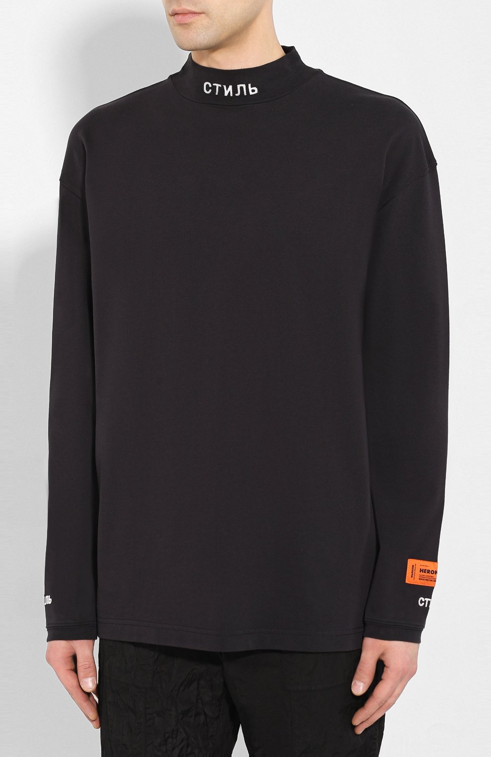 Хлопковый лонгслив HERON PRESTON, арт. HMAB010S209130111001, фото 3
