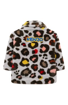 Детское пальто KENZO разноцветного цвета, арт. K16106/3Y-5Y | Фото 2 (Рукава: Длинные; Материал внешний: Синтетический материал; Материал сплава: Проставлено; Материал подклада: Синтетический материал, Вискоза; Драгоценные камни: Проставлено)