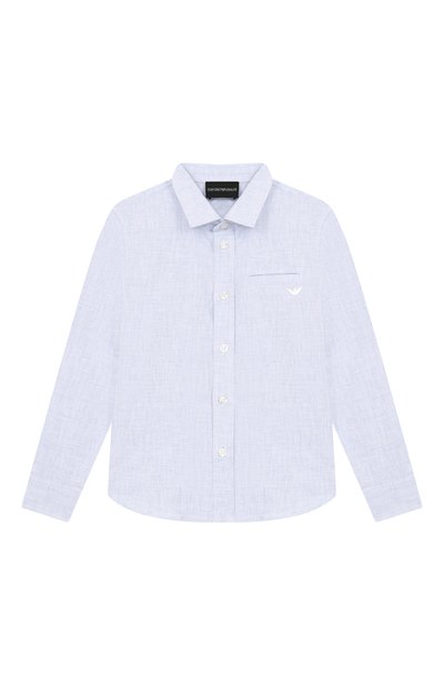 Рубашка из хлопка и льна EMPORIO ARMANI, арт. EB000978/AF20970