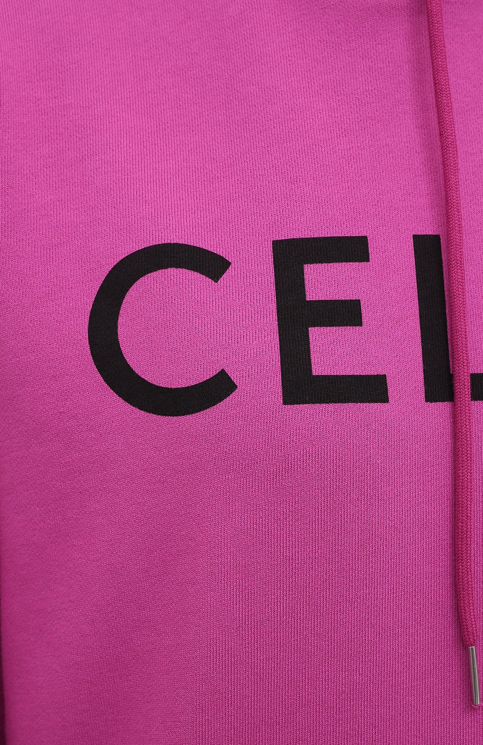 Хлопковое худи CELINE фуксия цвета по цене 77750 руб., арт. 2Y369052H, фото 5 Хлопковое худи CELINE, арт. 2Y369052H, фото 5