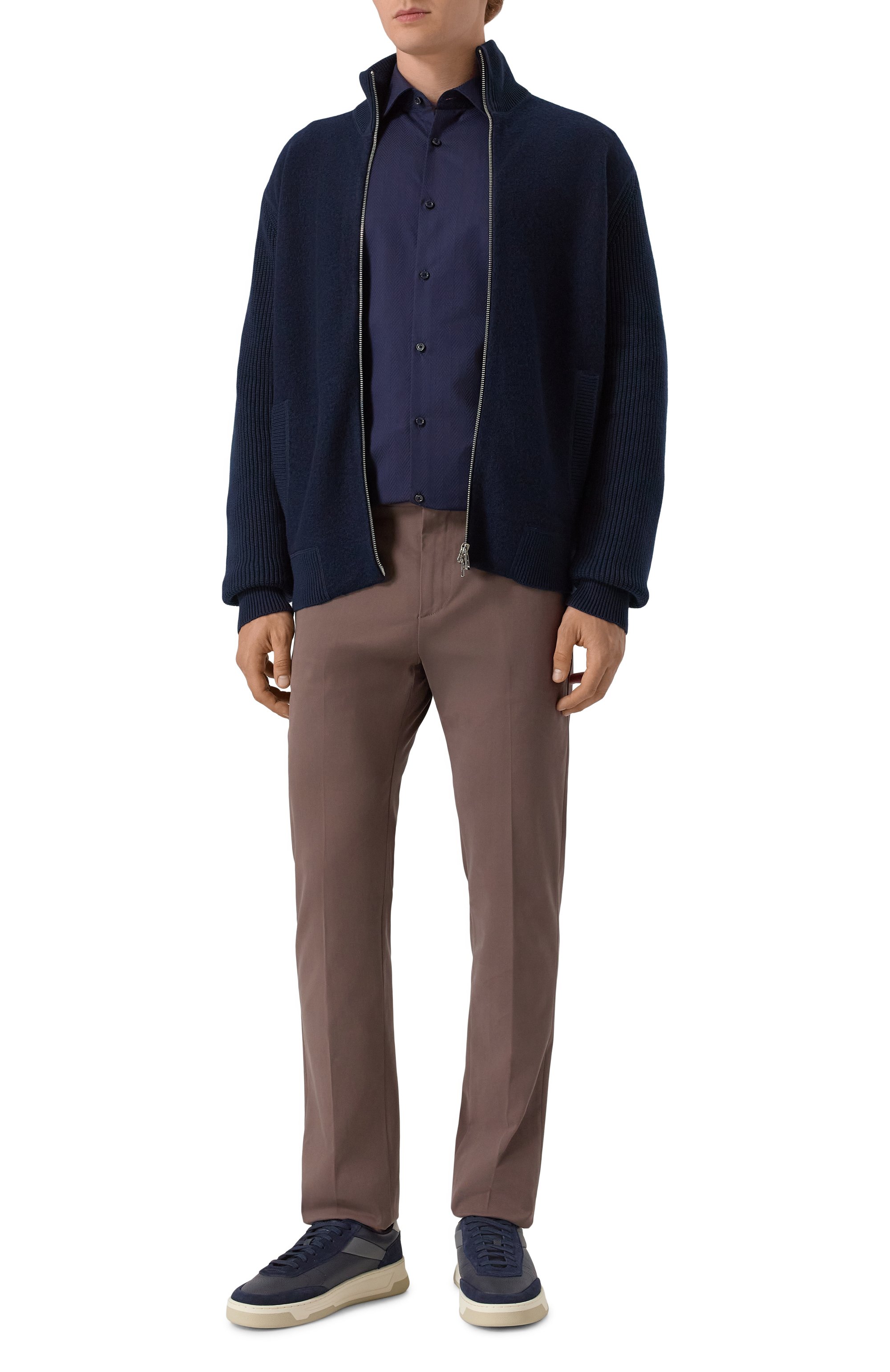 Хлопковая рубашка HUGO темно-синего цвета по цене 12500 руб., арт. 50545013, фото 2 Хлопковая рубашка HUGO, арт. 50545013, фото 2