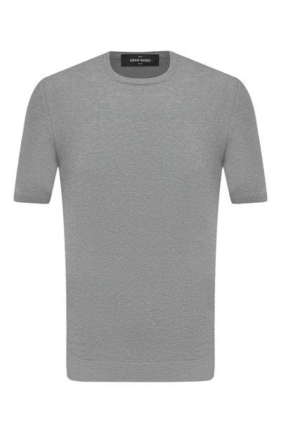 Шелковый джемпер ANDREA CAMPAGNA светло-серого цвета по цене 43900 руб., арт. 43112/23503, фото 1 Шелковый джемпер ANDREA CAMPAGNA, арт. 43112/23503, фото 1