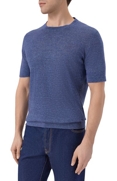 Джемпер изо льна и хлопка BRUNELLO CUCINELLI, арт. M2L00340, фото 3