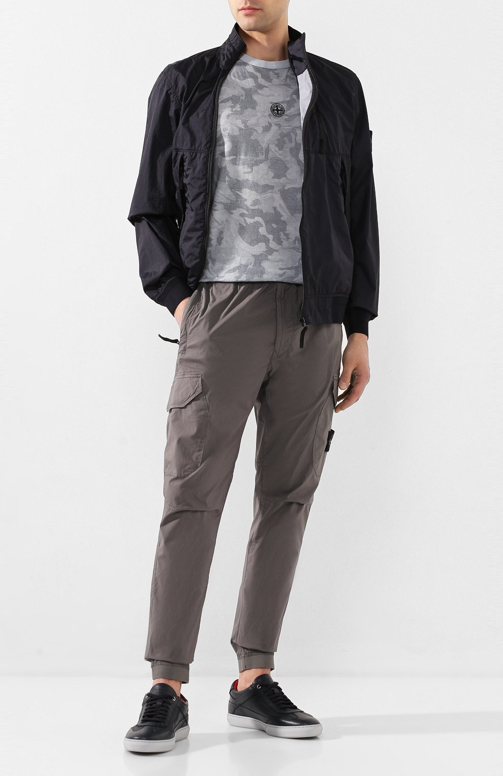 Бомбер STONE ISLAND темно-синего цвета по цене 48950 руб., арт. 721542323, фото 2 Бомбер STONE ISLAND, арт. 721542323, фото 2