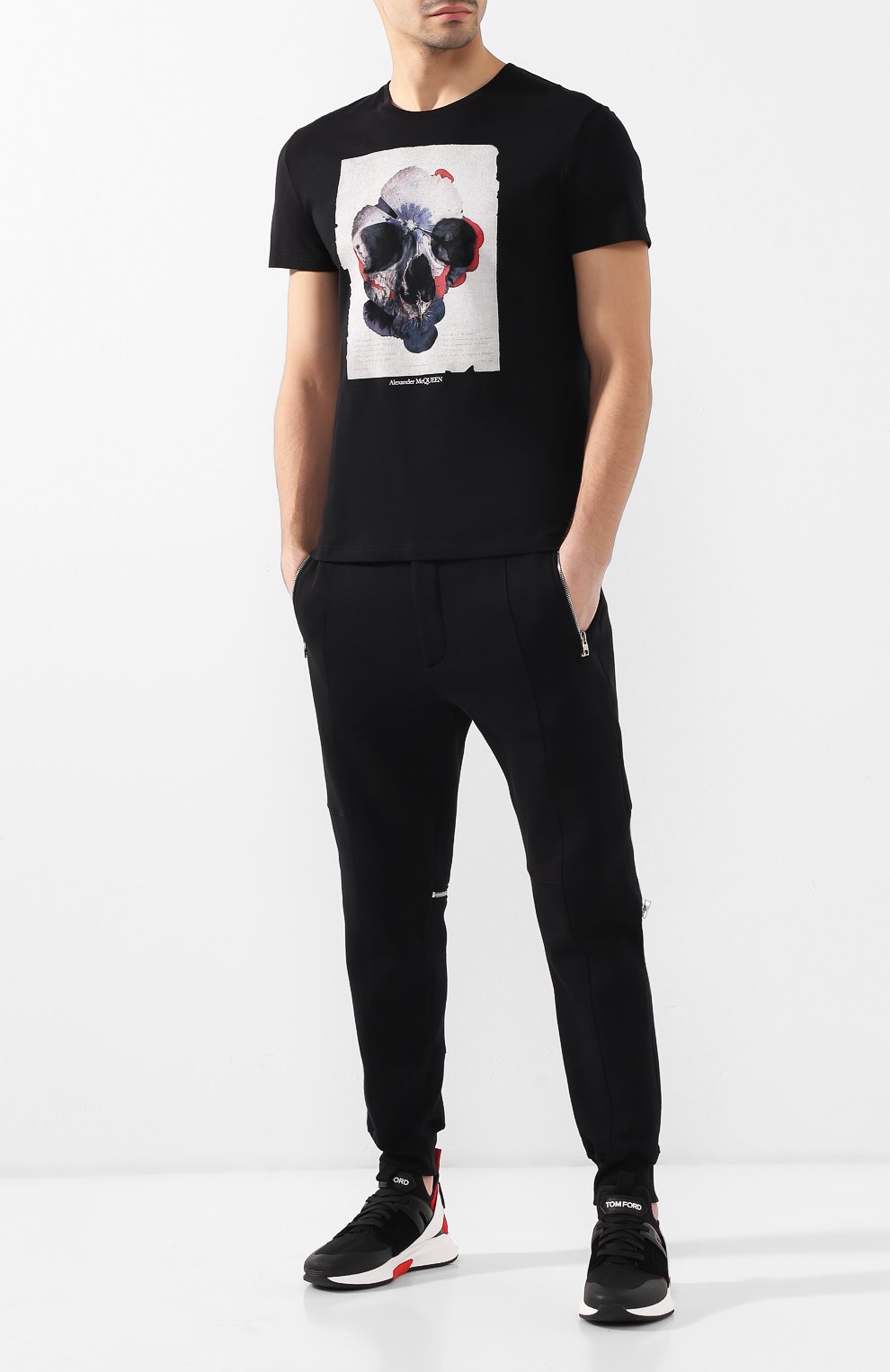 Хлопковая футболка ALEXANDER MCQUEEN, арт. 557147/QMZ88, фото 2