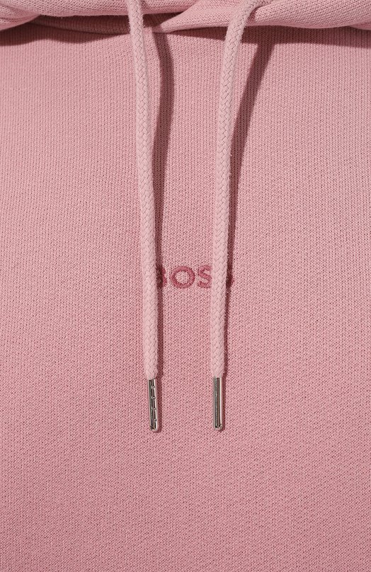 Хлопковое худи BOSS Orange Розовый, фото 5