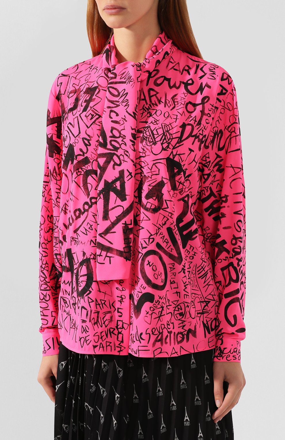 Блузка BALENCIAGA розового цвета по цене 96600 руб., арт. 596612/TGLT3, фото 3 Блузка BALENCIAGA, арт. 596612/TGLT3, фото 3