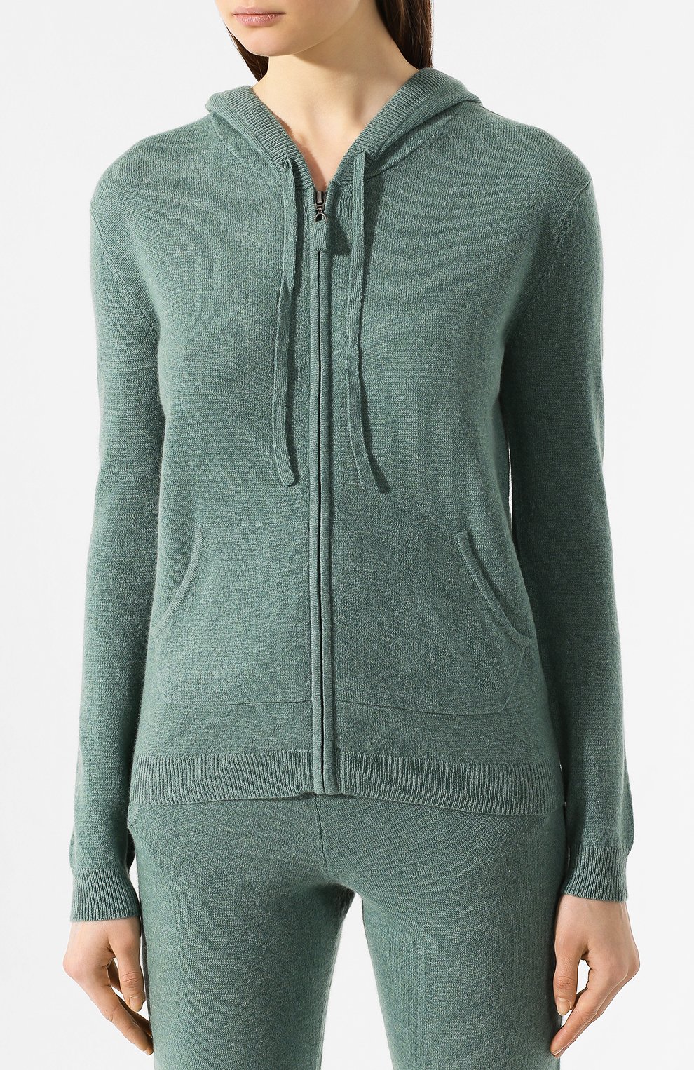 Кашемировый кардиган NOT SHY зеленого цвета по цене 24750 руб., арт. 3501010C, фото 3 Кашемировый кардиган NOT SHY, арт. 3501010C, фото 3