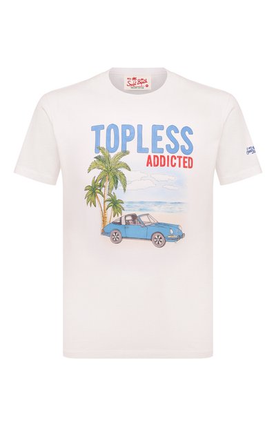 Мужская хлопковая футболка MC2 SAINT BARTH, арт. STBM TSHIRT MAN/TSHM001/02203B