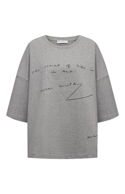 Женская хлопковая футболка JW ANDERSON, арт. JS0002 PG0079