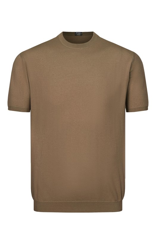 Хлопковый джемпер Kiton UMKXX37K356 Коричневый UMKXX37K356