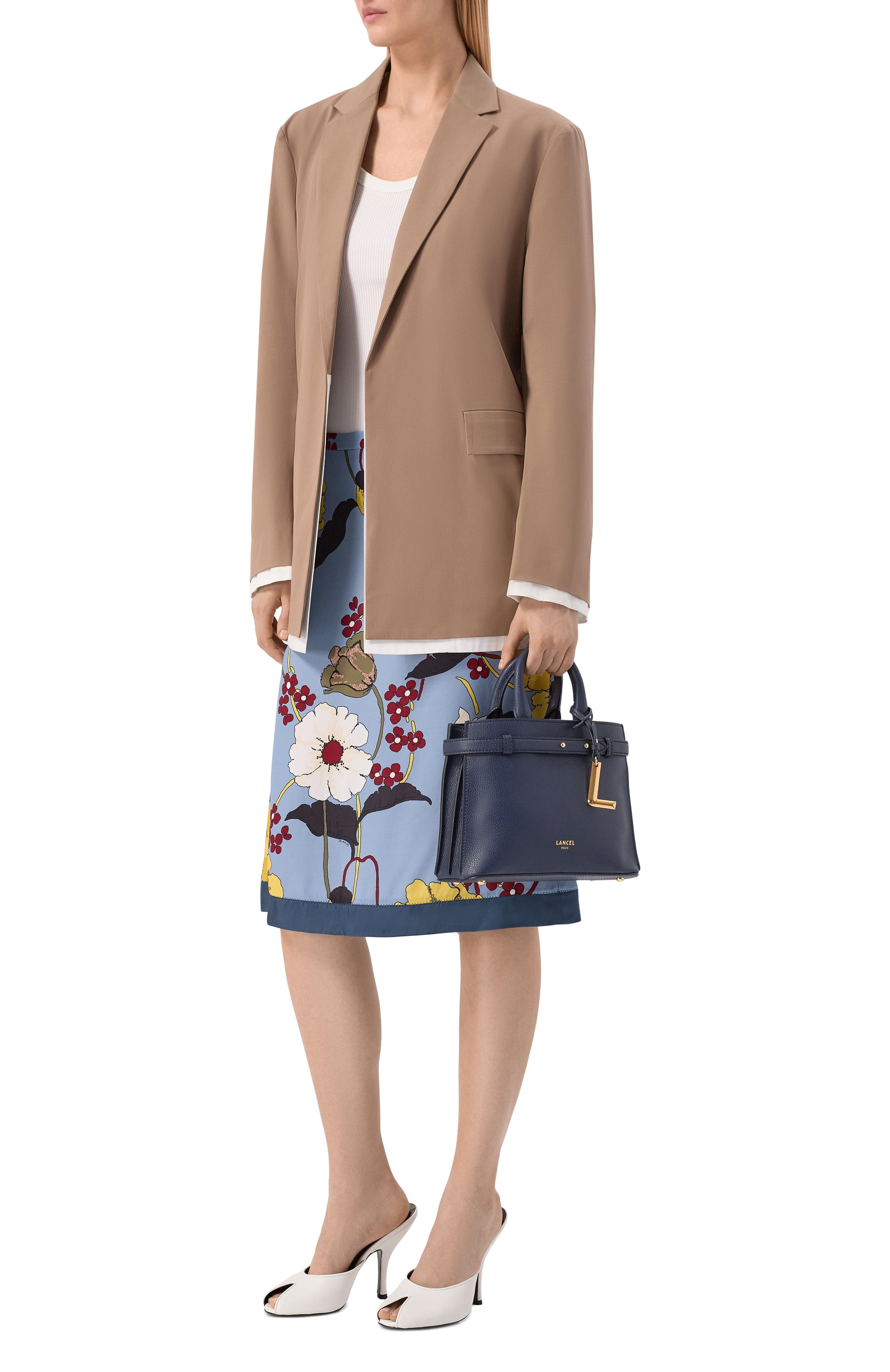 Сумка faubourg small LANCEL темно-синего цвета по цене 64350 руб., арт. A13527, фото 3 Сумка faubourg small LANCEL, арт. A13527, фото 3