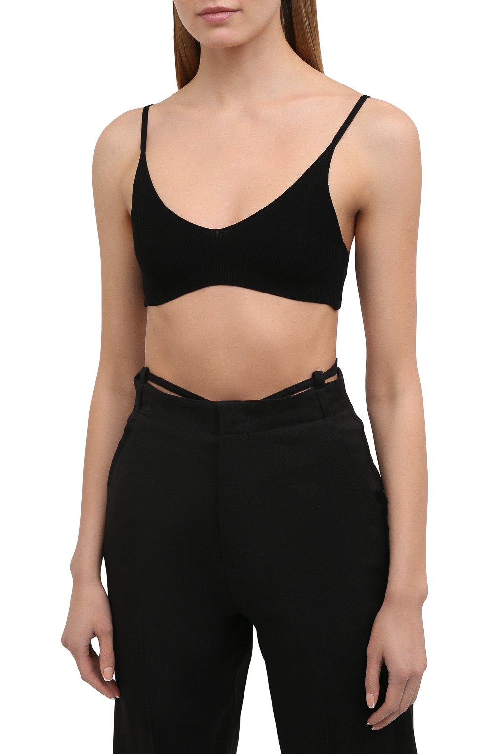 Бра-топ JACQUEMUS черного цвета по цене 12750 руб., арт. 211KN15/204991, фото 3 Бра-топ JACQUEMUS, арт. 211KN15/204991, фото 3
