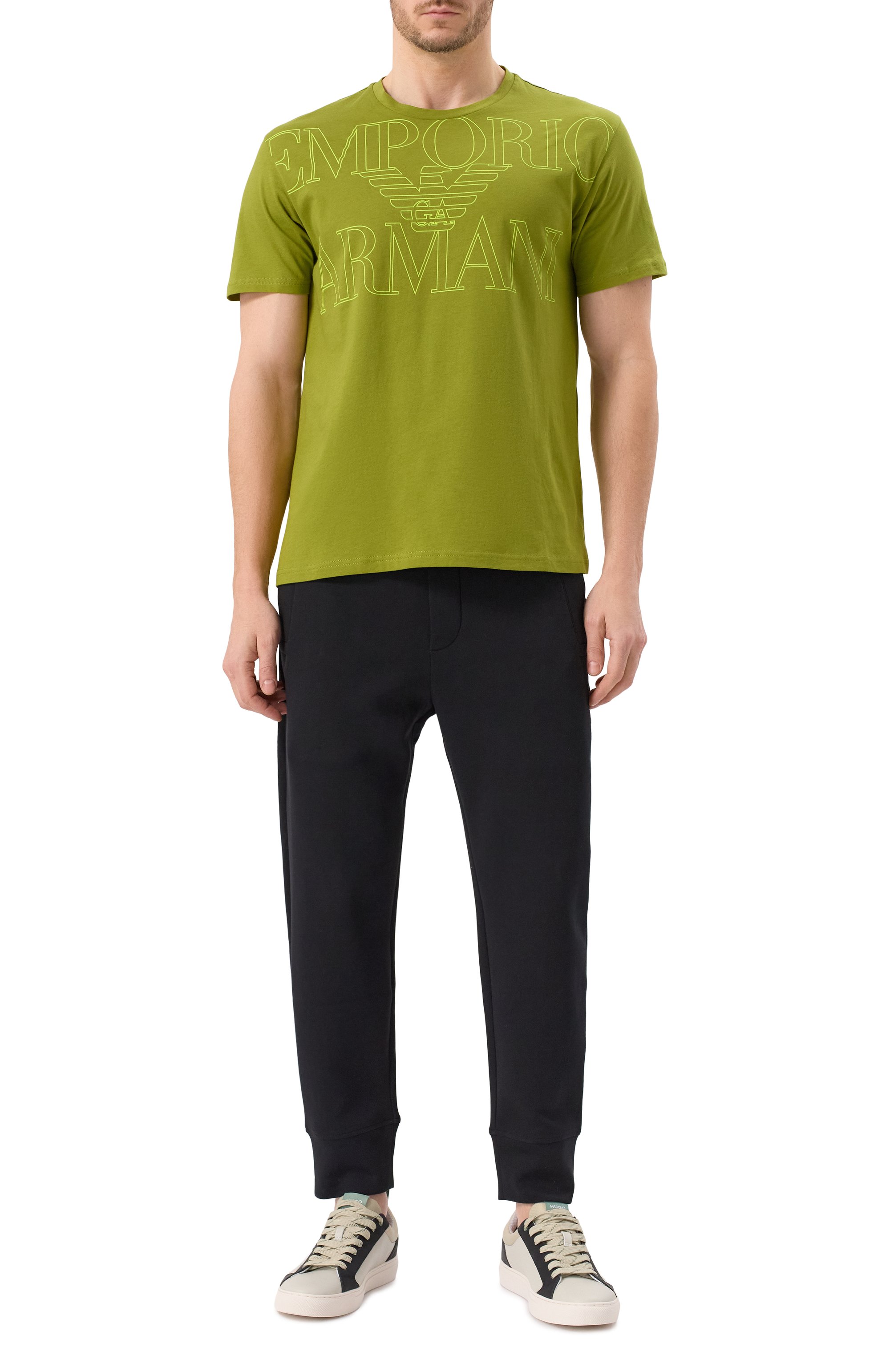 Хлопковые джоггеры EMPORIO ARMANI, арт. 8N1P92/1JHSZ, фото 2