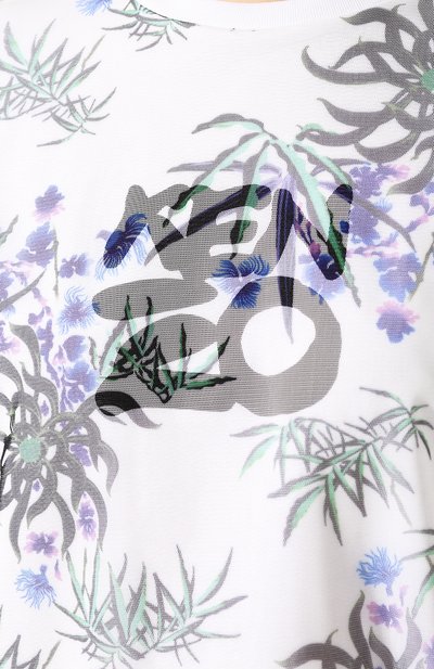 Футболка KENZO белого цвета по цене 24500 руб., арт. FA52TS621907, фото 5 Футболка KENZO, арт. FA52TS621907, фото 5