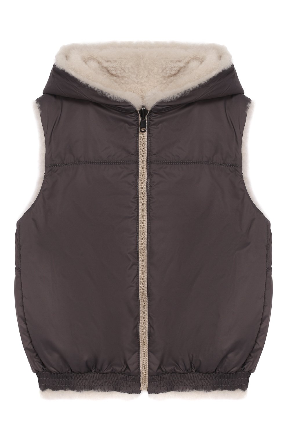 Двусторонний жилет с капюшоном BRUNELLO CUCINELLI, арт. BPMWE8769B, фото 3