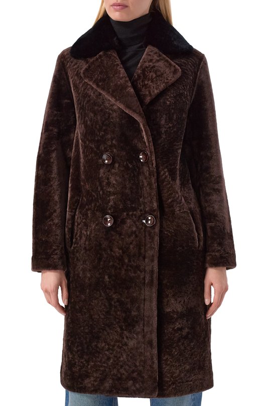 Двусторонняя дубленка с отделкой из кролика Venera M. 26190F-REX100VM Коричневый  26190F-REX100VM Фото 3