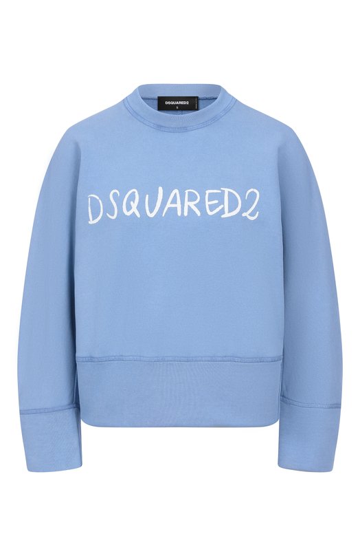 Хлопковый свитшот Dsquared2 S72GU0495/S25539 Голубой S72GU0495/S25539