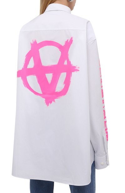 Хлопковая рубашка VETEMENTS, арт. UA52SH550P 1003/W, фото 4