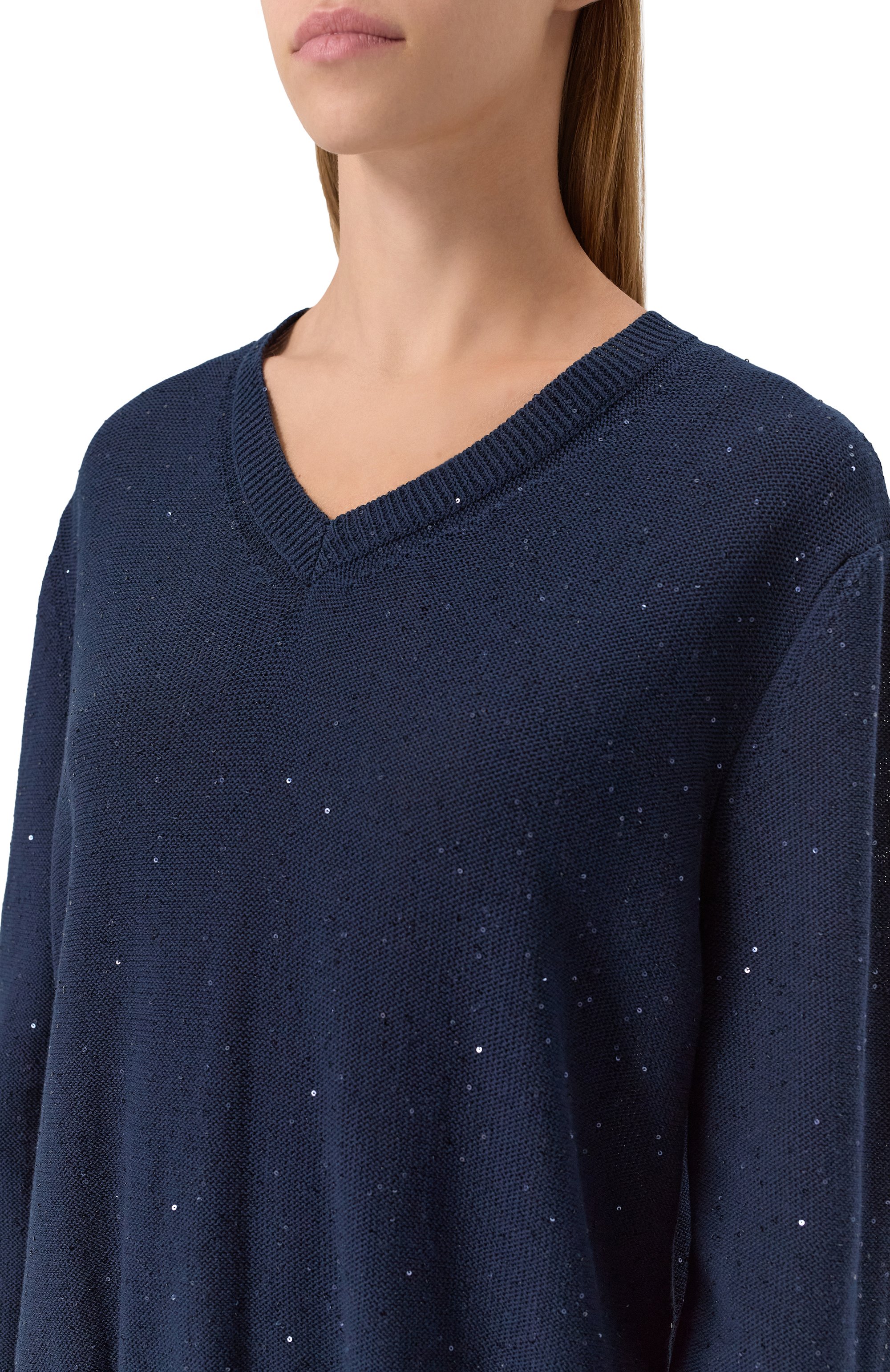 Хлопковый пуловер LORENA ANTONIAZZI, арт. P25124VM33A/3049, фото 5