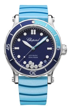 Женские часы happy ocean CHOPARD бесцветного цвета, арт. 278587-3001 | Фото 1 (Механизм: Автомат; Материал корпуса: Сталь; Региональные ограничения белый список (Axapta Mercury): Не проставлено; Нос: Не проставлено; Цвет циферблата: Синий)