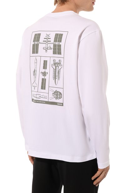Хлопковый лонгслив BOSS ORANGE, арт. 50528213, фото 4