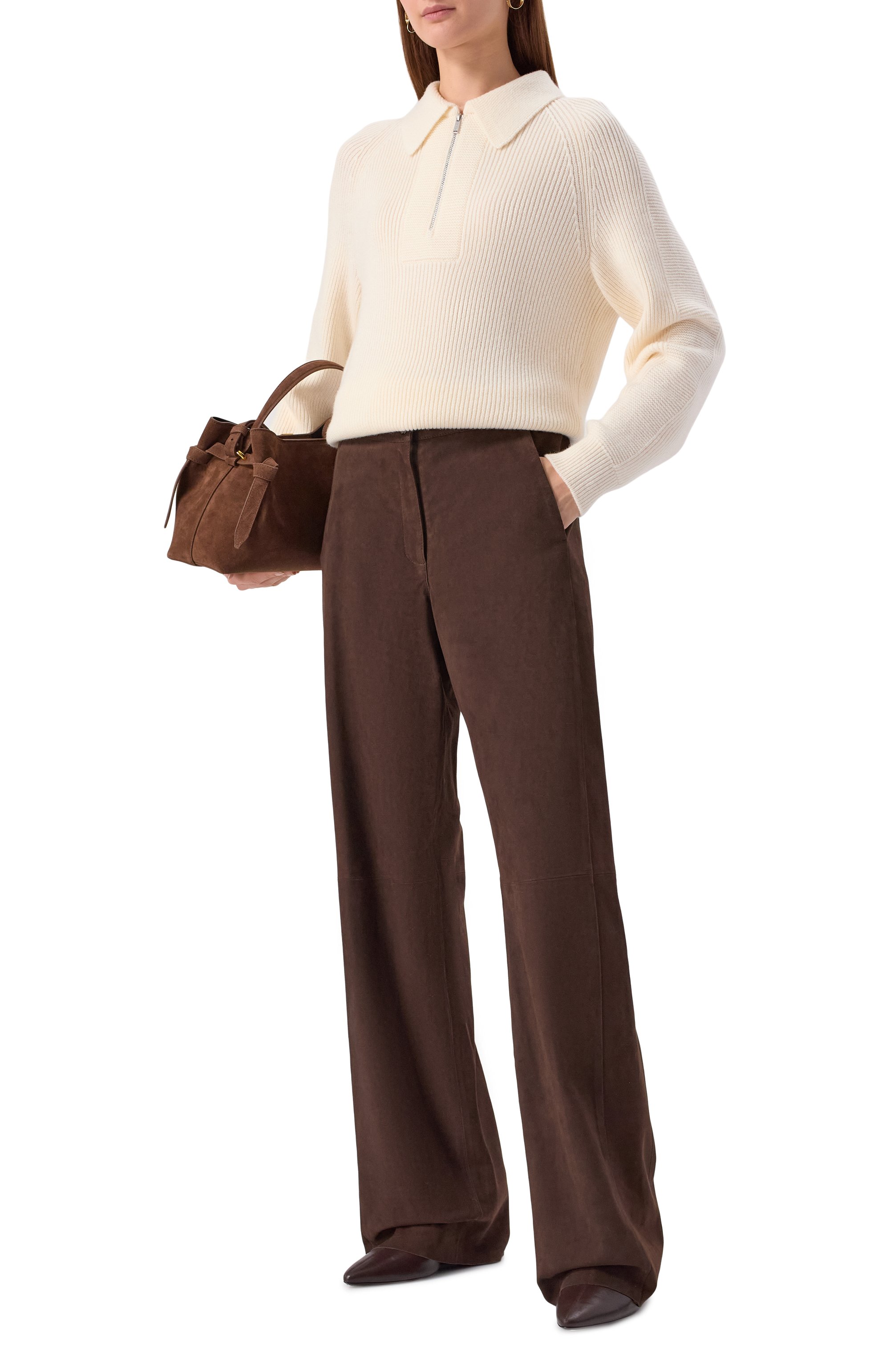 Замшевые брюки FREEAGE, арт. B2447S, фото 2