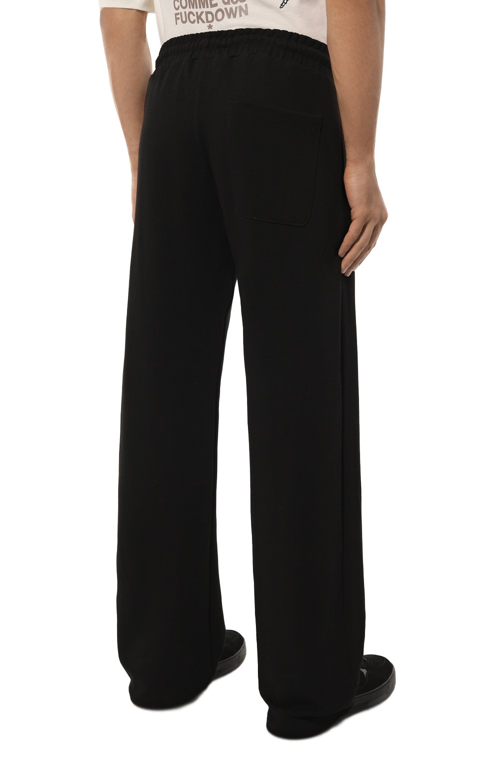 Хлопковые брюки COMME DES FUCKDOWN черного цвета по цене 10650 руб., арт. CFABM01319, фото 4 Хлопковые брюки COMME DES FUCKDOWN, арт. CFABM01319, фото 4
